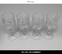 Set if 4 Vintage Cut Crystal Sherry Liqueur Glasses