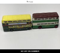 Pair of Corgi Classics London Transport Double Decker Buses Green Line & Omnibus Centenary Models