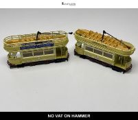 Pair of Corgi Classics Wallasey Council Tramways Open Top Tram Models Diecast Collection