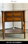 Stained Wooden Decorative Table with 2 Draws