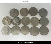 Large Collection of British Commemorative Crowns & £5 Coins 1965-1980s Royal Family