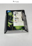 HP 305 Black/Tri-color Original Ink Printer Cartridges Combo (X4D37AE) - Works with: HP DeskJet 111