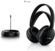 RRP £57.99 - Philips SHC5200/10 Wireless Hi-Fi Over-Ear Headphones (32 mm speaker driver, FM wirele