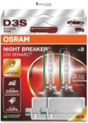 RRP £164.48 - OSRAM XENARC NIGHT BREAKER 220, D3S, +220% more brightness, xenon headlight lamp, 663