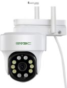 SV3C PTZ CCTV Camera Outdoor, 1080P Pan Tilt WiFi Security Camera with Floodlights, Home Security C