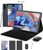 RRP £219.98 - Latest Android 16 Tablet 12 Inch with Keyboard Work & Study Bundle:T60 24GB RAM (8+16