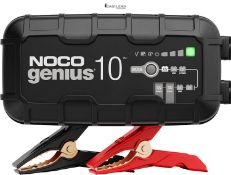 RRP £118.26 - NOCO GENIUS10: 10A 6V/12V Smart Battery Charger – Automatic Maintainer, Trickle Charg