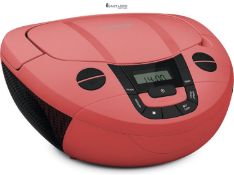 TechniSat VIOLA CD-1 Portable Stereo CD Player with Carry Handle, Black Boombox, FM Radio Tuner, Bl