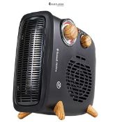 Russell Hobbs 1800W/1.8KW Electric Heater, Retro Horizontal/Vertical Fan Heater Scandi Wood Effect