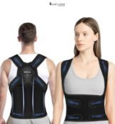 Back Support Brace Posture Corrector：Breathable Shoulder Neck Lumbar Belt Strap - Adjustable Upper