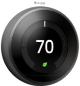 RRP £235.16 - Google Nest Learning Thermostat 3rd Generation, Black - Smart Thermostat - A Brighter