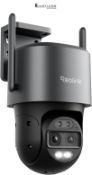 RRP £159.99 - Reolink 4K Security Camera Outdoor WiFi 6, Dual Lens 6X Hybrid Zoom, Plug-in 360 PTZ