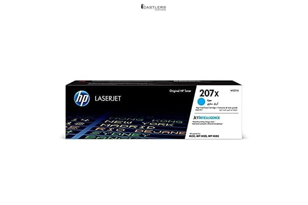 NEW - RRP £100.76 - HP W2211X 207X High Yield Original LaserJet Toner Cartridge, Cyan, Single Pack - Image 1 of 4