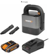 RRP £85.00 - WORX WX030 Cubevac 20V Cordless Compact Vacuum Cleaner with 2.0Ah Battery and Charger