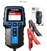 RRP £59.99 - TOPDON Car Battery Tester BT200-A, 12V/24V Battery Tester 100-2000CCA, with Battery Cr