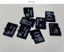 Bundle of 8 Mixed Brand Micro SD Cards 8GB Formatted