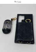 YDIJCYAN Phone Case for Samsung Galaxy S24 Ultra, with Strap, Ring, and Makeup Mirror, Shockproof P