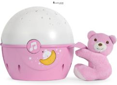 NEW - Chicco Next2Stars Baby Night Light, Pink | Star Light Projector for Cots and Cribs, Sound Sen