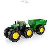 John Deere Kids 736 47353 Lights & Sounds Tractor with Wagon, red