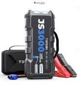 RRP £149.99 - TOPDON Jump Starter JS3000, 3000A/24000mAh Battery Booster Jump Starter Power Pack fo