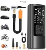 HOVVIDA Tyre Inflator Portable Air Compressor, Cordless Car Tyre Inflator 150 PSI (10.3 Bar), Fast