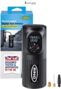 RING TYREINFLATE GO 2 Cordless Handheld Digital Tyre Inflator Air Compressor - Rechargeable With In