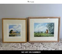 Pair of Ian King Watercolour Paintings
