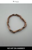 Antique 9ct Rose Gold Expanding Watch Bracelet, 4.15g