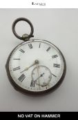 English Watch Company Sterling Silver Pocket Watch, Birmingham 1880