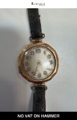 9ct Gold Ladies' Wristwatch, Scalloped Case, Swiss 15-Jewel Movement, 1919