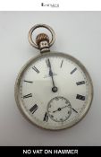 H. Samuel Manchester Silver Open Face Pocket Watch, 1911