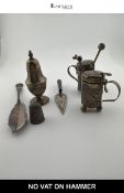 Collection of English Sterling Silver and Silver-Plated Tableware and Collectibles, Including a Cha