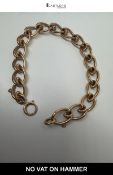 9ct yellow gold fancy link bracelet, 21.5g