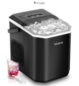 RRP £66.00 - YASHE Ice Maker Countertop, Portable Ice Machine with Self Cleaning, 9 Bullet Ice Cube