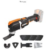 RRP £59.99 - WORX WX696.9 Sonicrafter Cordless Oscillating Multi-Tool, Power Share, Variable Speed