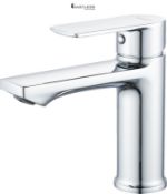 BELZ Chrome Basin Tap, Mono Single Lever Hot and Cold Bathroom Sink Tap