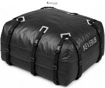 RRP £56.99 - Car Roof Bag 21 Cu Ft / 600L Waterproof Roof Box for Cars, Heavy Duty 800D PVC Rooftop