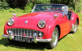 1958 Triumph TR3A Registration number 693 UYU Chassis number TS 30146 Engine number TS 31692E Red