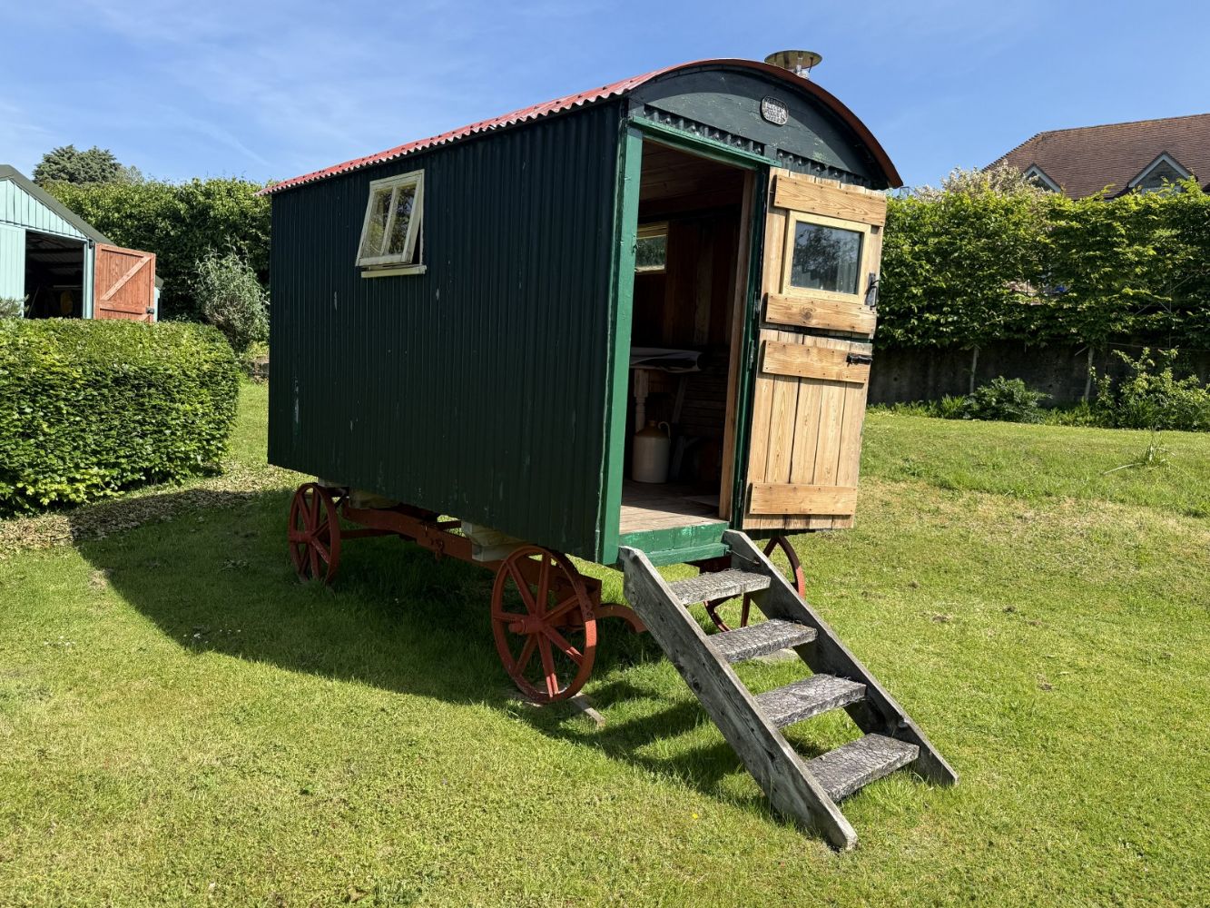 Antiques & Interiors with two Shepherd Huts and a Selection of Textiles