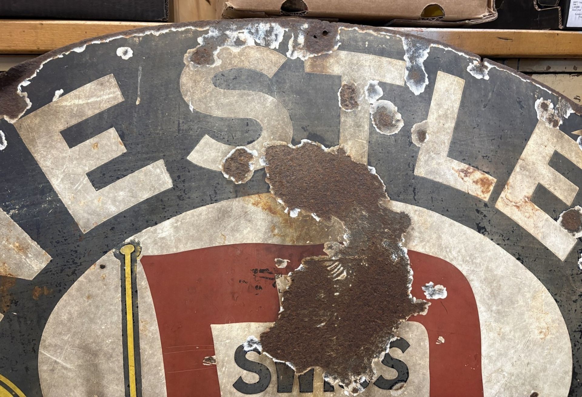 A large oval enamel sign, Nestle Milk, 92 x 124 cm Special Notices: Viewing is onsite at Moorhouse - Image 4 of 4