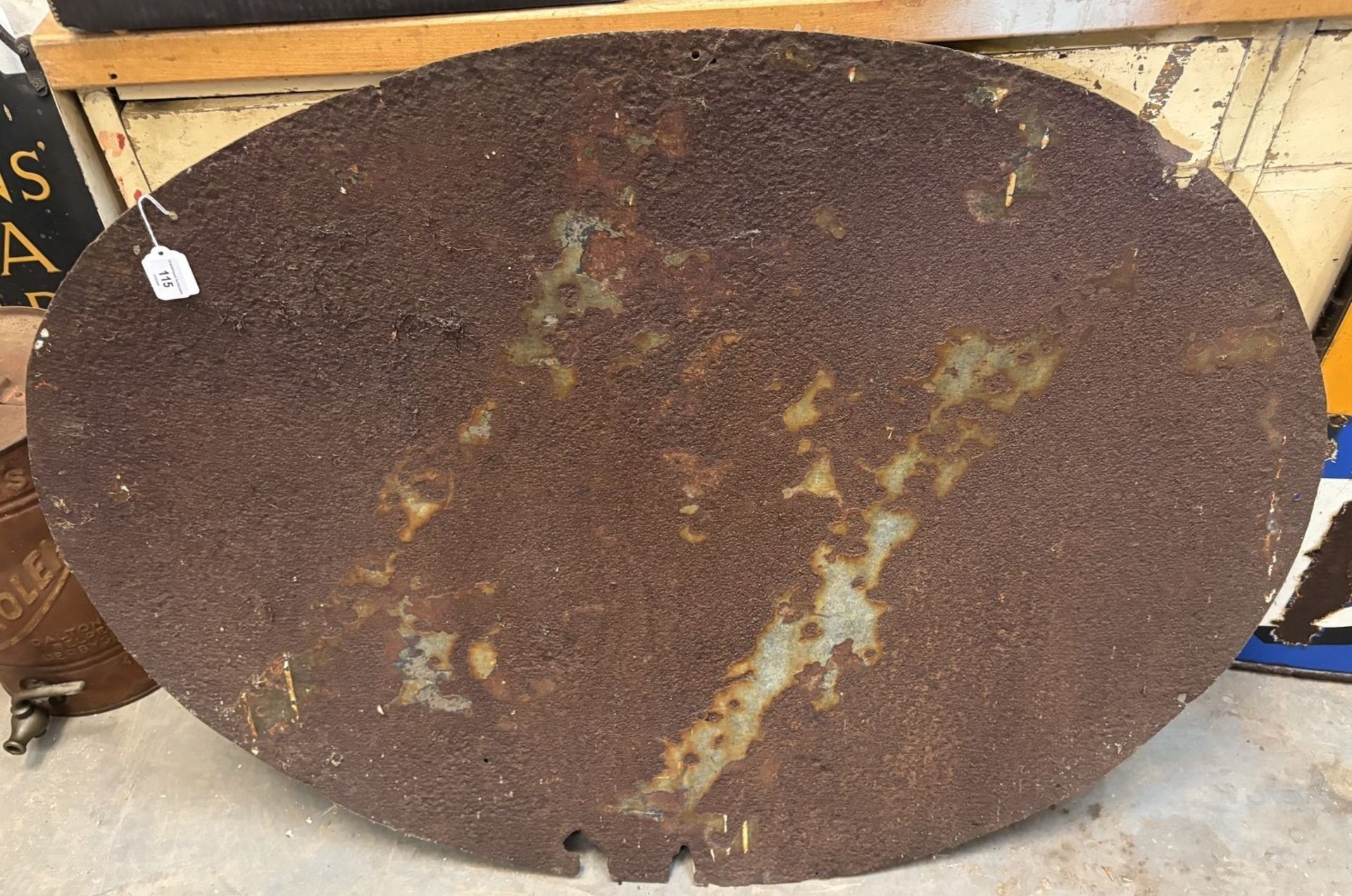 A large oval enamel sign, Nestle Milk, 92 x 124 cm Special Notices: Viewing is onsite at Moorhouse - Image 2 of 4