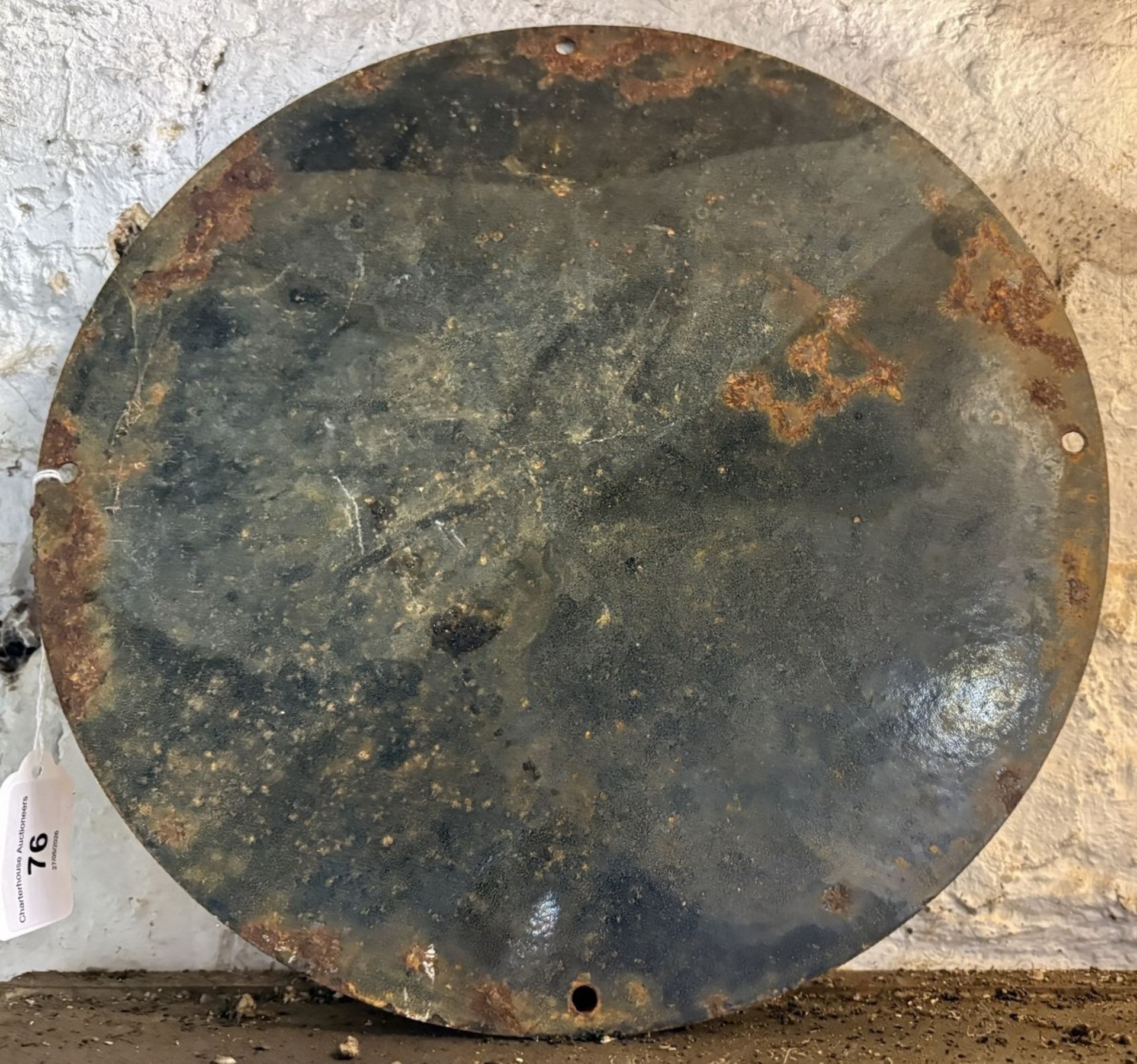 An enamel sign, Ask For Valvoline Motor Oil, 30 cm diameter Special Notices: Viewing is onsite at - Image 2 of 2
