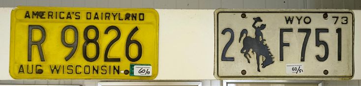 The collection of fifty one American States registration plates (51) Collection from DT2 0PR will be