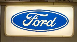 A good and large Ford showroom lightbox, 58 x 125 cm Pretty good overall, cannot see any cracks,