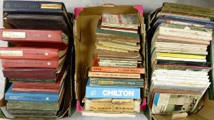 Assorted car workshop manuals and ephemera, including Sunbeam Rapier, Avenger, Sunbeam 1250/1500,