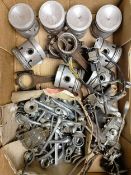 Assorted door handles, pistons and other items (box) Collection from DT2 0PR will be on auction