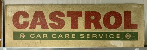A large metal sign, Castrol Car Care Service, 60 x 100 cm Collection from DT2 0PR will be on auction