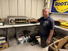 An unusual large double sided radio display, probably from a shop, 72 cm wide Collection from DT2