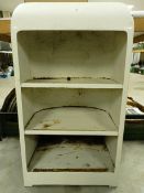 A forecourt three tier display stand, Shell Disa, Car Polish and Upholstery Cleaner, 44 cm wide