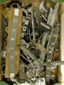 Assorted car badges, including Ford, Austin, Triumph and others (box) Collection from DT2 0PR will